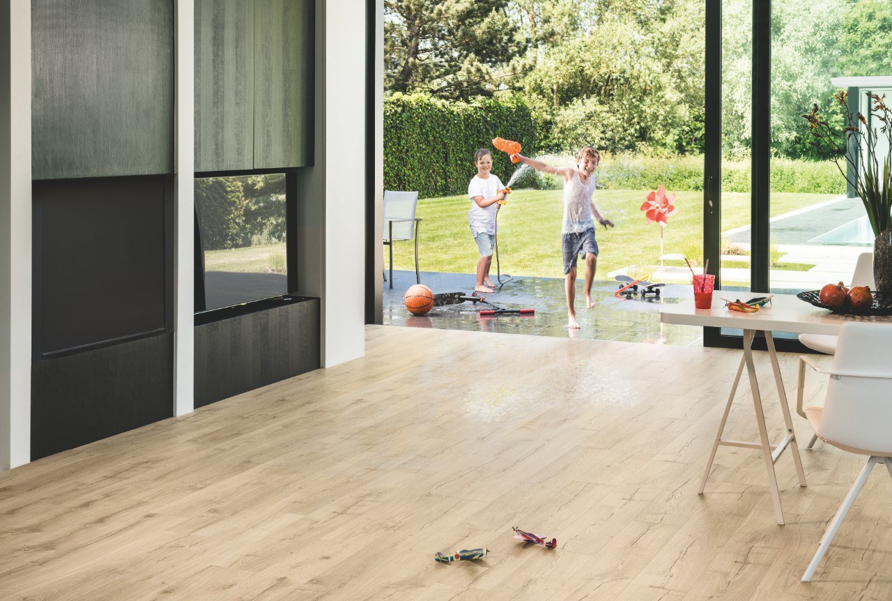 Ламинат Quick Step Impressive Ultra Дуб Светлый IMU1847 1380×190×12 фото в интерьере